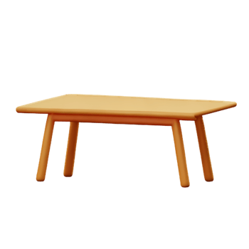 Modern table and chair isolate png