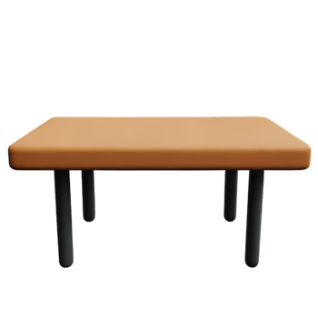 Modern table and chair isolate png
