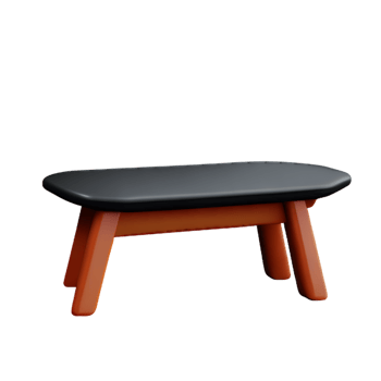 Modern table and chair isolate png