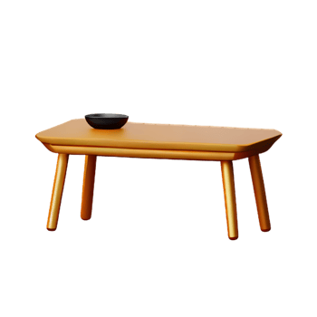 Modern table and chair isolate png