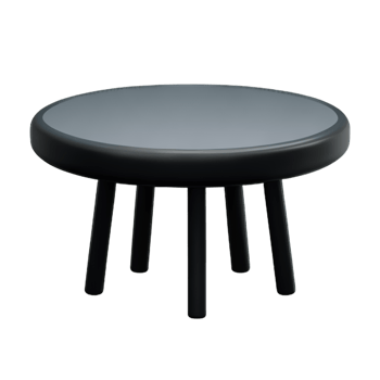 Modern table and chair isolate png