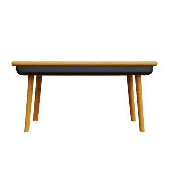 Modern table and chair isolate png