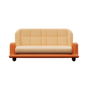 Modern sofa isolate on white background png