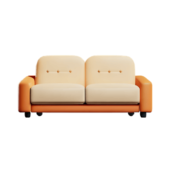 Modern sofa isolate on white background png
