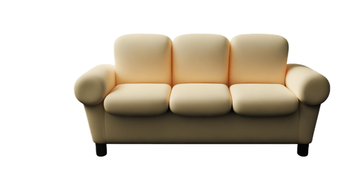 Modern sofa isolate on white background png