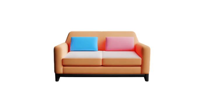 Modern sofa isolate on white background png