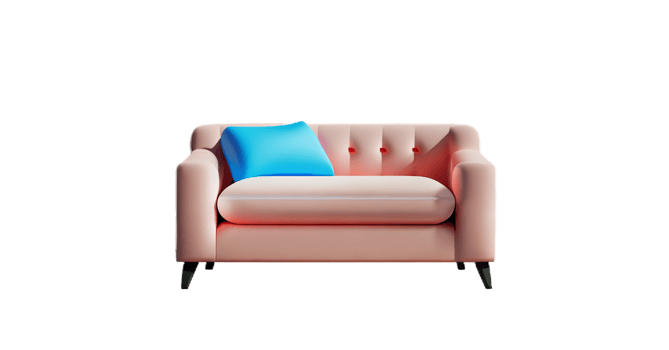 Modern sofa isolate on white background png