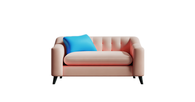 Modern sofa isolate on white background png