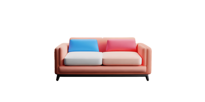 Modern sofa isolate on white background png