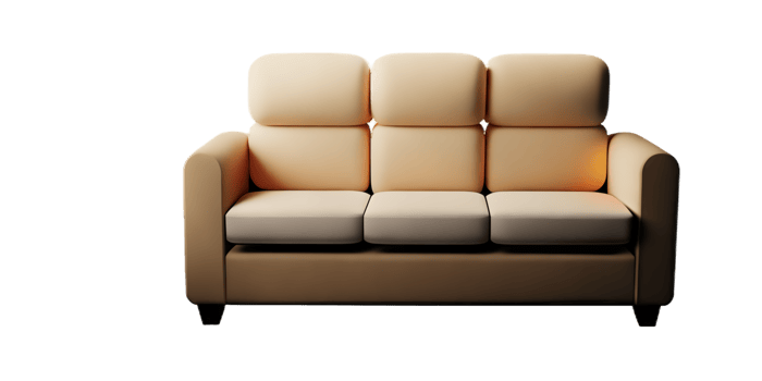 Modern sofa isolate on white background png