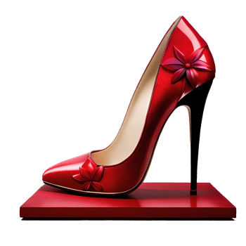 Bold Red Shoes generative with AI png