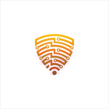 security logo technology for your company, shield logo for security data vector