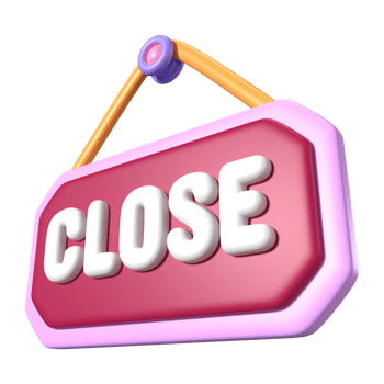 Close Sign 3D Illustration Icon png