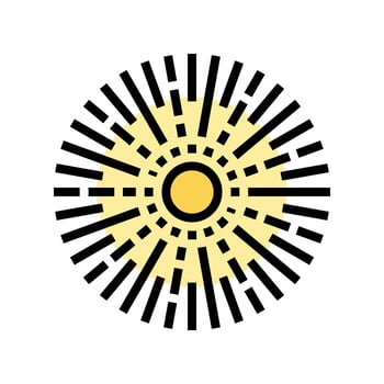 sunburst sun summer sunlight color icon vector illustration