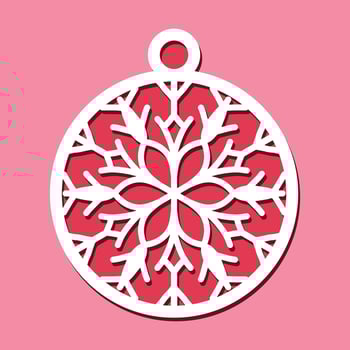 Stunning Laser-Cut christmas ball and ornament vector