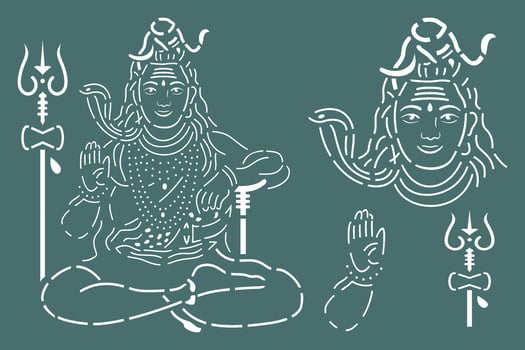 Vector graphic of Lord Shiva.