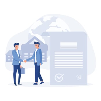 Loan agreements,  borrow money from the bank, mortgage, debt or obligation, personal loan or financial support ,  flat vector modern illustration