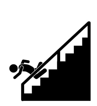 Silhouette STICK FIGURE OR STICKMAN UP AND DOWN HOUSE STICK FIGURE ILLUSTRATION AND ICON, HOUSEHOLD STAIRS vector
