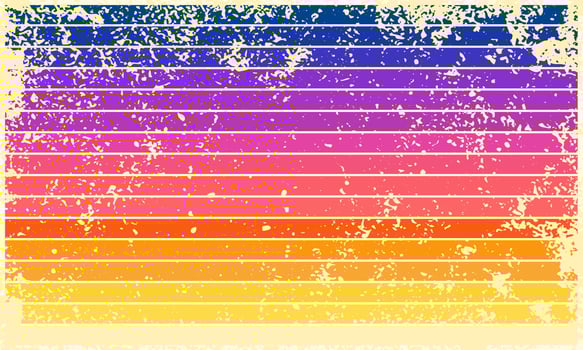 Grunge Sunset of Summer art line template background vector design.