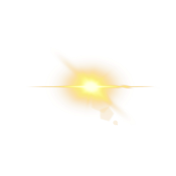 Golden light effect png