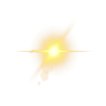 Golden light effect png