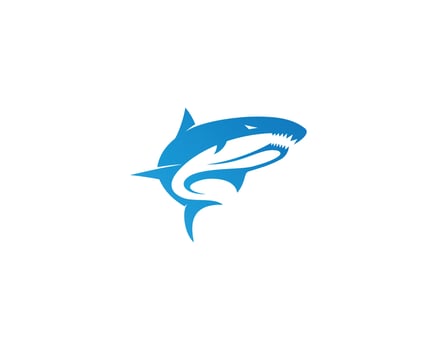 Mascot Shark silhouette logo design modern vector concept.