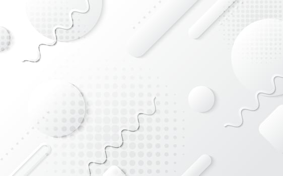 Abstract gradient white and grey color design with geometric shape decorative artwork. Overlapping with circles halftone design background. vector