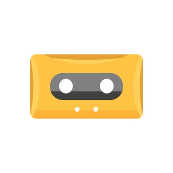 retro music cassette isolated icon vector