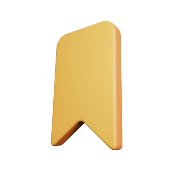 3d Render Bookmark Icon Illustration png