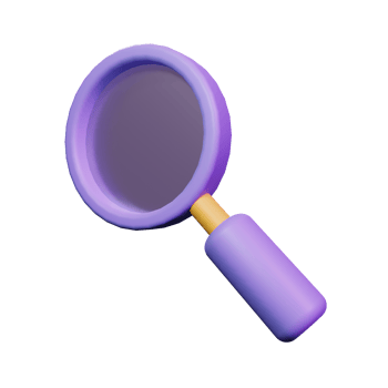 3d Render Magnifier Icon Illustration png