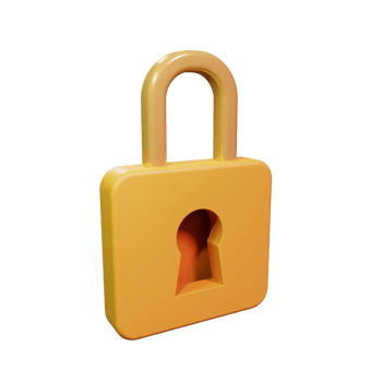 3d Render Padlock Icon Illustration png