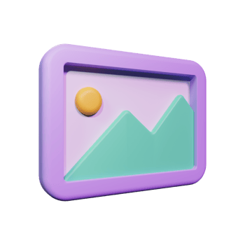 3d Render Photo Icon Illustration png