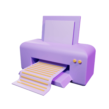 3d Render Printer Icon Illustration png