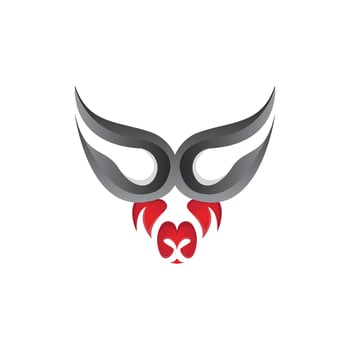 Bull Logo Design, Bull Head Vector, Simple Vintage Buffalo And Cow Long Horn vector