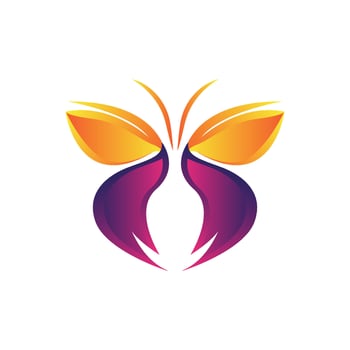 Butterfly Logo, Animal Design With Beautiful Wings, Decorative Animals, Product Brands vector