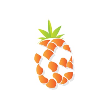 Pineapple Logo, Vector Garden Farm Fresh Fruit, Design For Simple Fruit Shop Juice