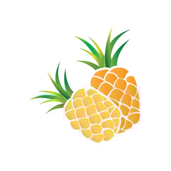 Pineapple Logo, Vector Garden Farm Fresh Fruit, Design For Simple Fruit Shop Juice