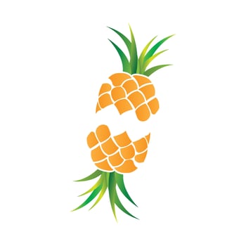 Pineapple Logo, Vector Garden Farm Fresh Fruit, Design For Simple Fruit Shop Juice