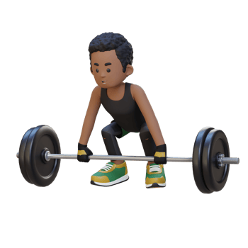 3D Sportsman Character Building Strength and Power with Deadlift Workout png