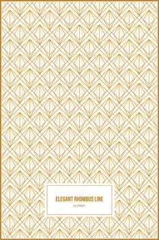 Elegant gold rhombus line pattern vector