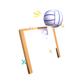 3D summer beach volley ball icon rendered isolated on the transparent background. Simple and elegant objects for your design. png