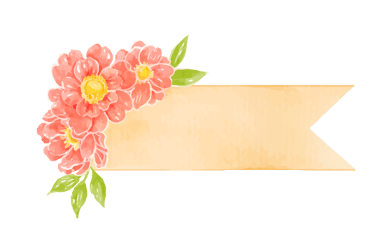 Watercolor floral wreath bouquet png