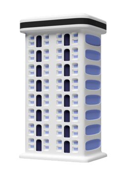 skyscraper building icon isolated. 3d render illustration png