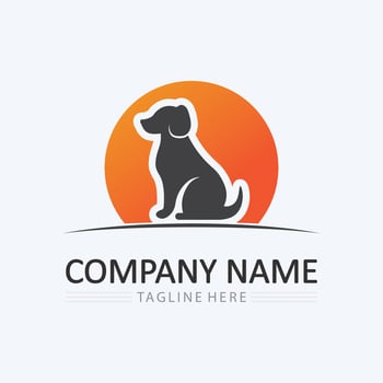 Dog logo and icon animal vector illustration design graphic