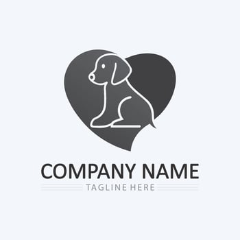 Dog logo and icon animal vector illustration design graphic