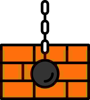 Wrecking ball Vector Icon Design