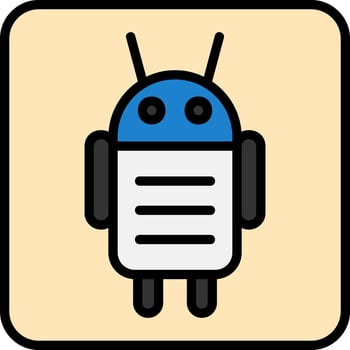 Android Character Vector Icon Design