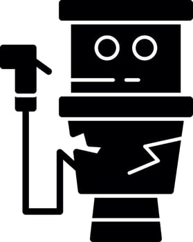 Damage Toilet Vector Icon Design