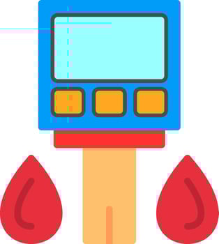 Glucometer Vector Icon Design