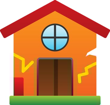 Damage House Vector Icon Design